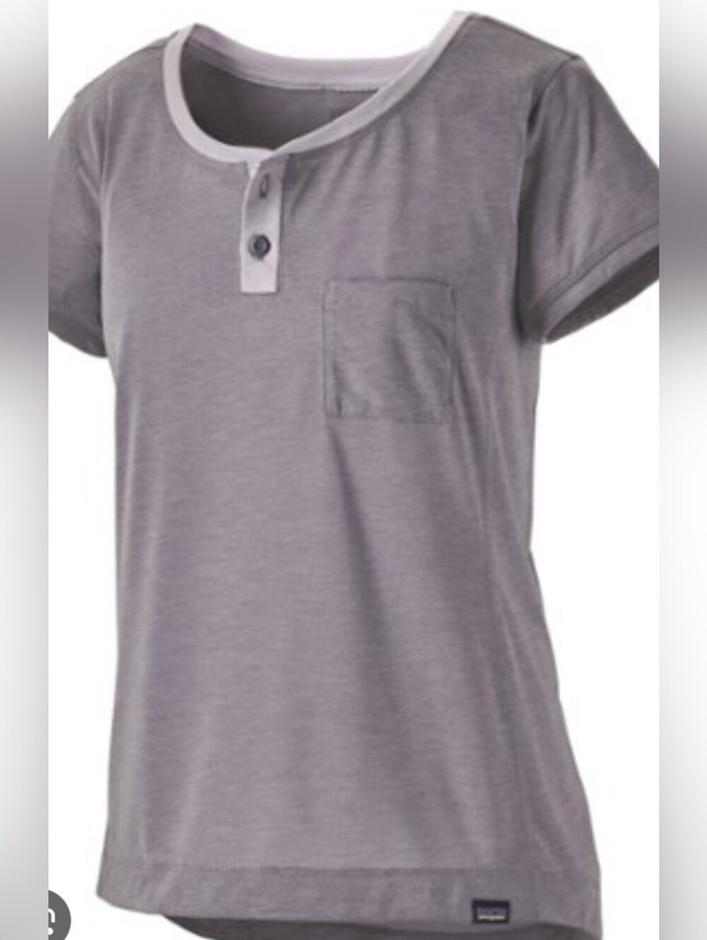 Patagonia Capilene Cool Trail Gray Short Sleeve Henley Shirt XL